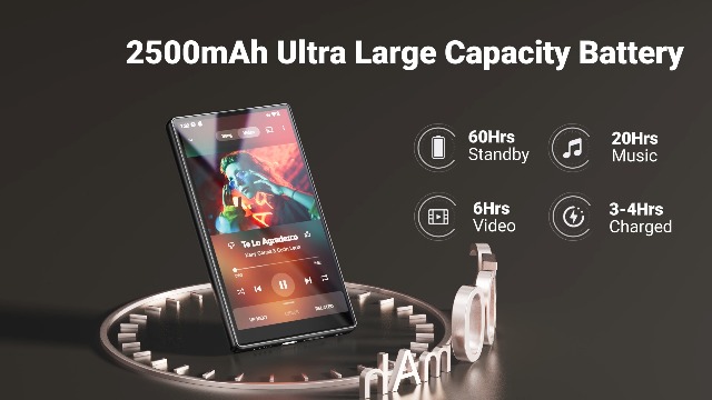 Fanvace 128GB MP3 Player with Bluetooth and WiFi, Android 13 OS